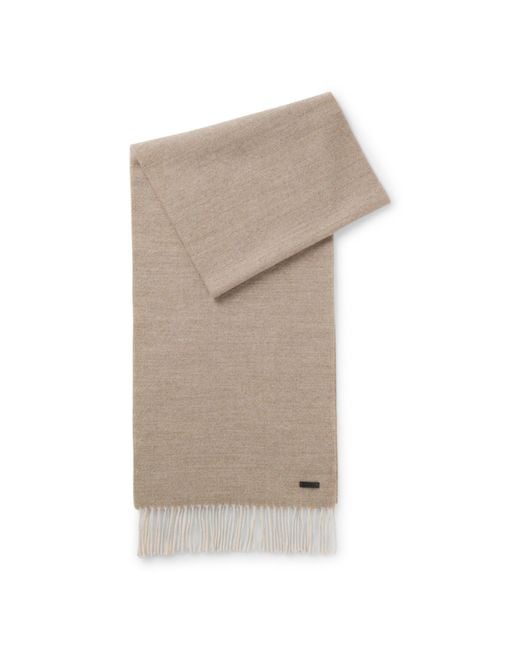 Boss Natural Double-Faced Scarf for men