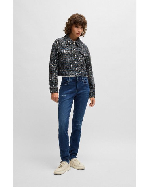 Boss Blue Blaue Jeans Aus Stretch-Denim
