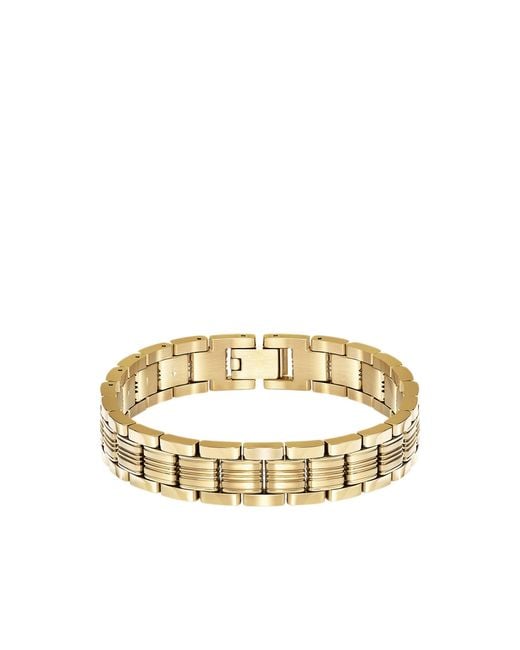 Boss Metallic Light---Tone Cuff With Multi-Link Design for men