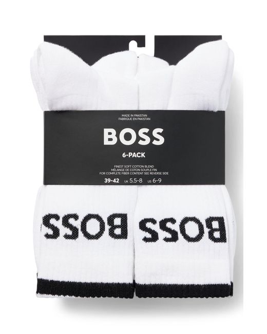 BOSS by Hugo Boss White Boss Sportive Quarter Socks for men