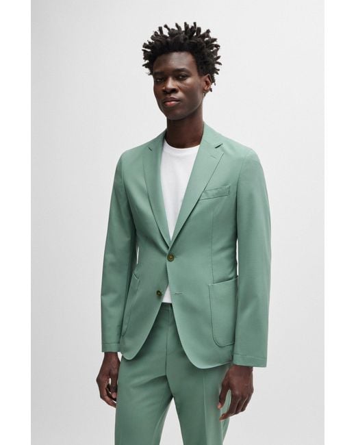 Boss Green Slim-fit Jacket In A Performance-stretch Wool Blend for men