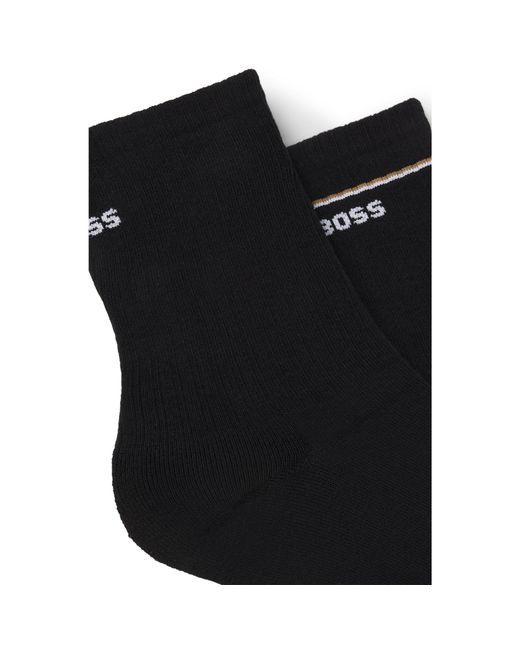 Boss Black Two-Pack Of Short Socks With Logo Details