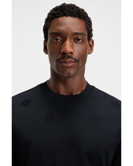 Boss Dark Blue Men's T-shirts Size M for men