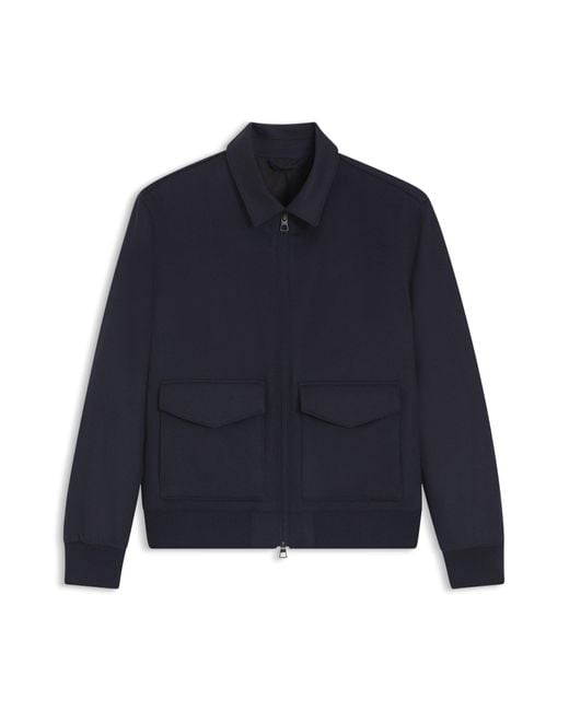 Boss Beckham X Jacke Aus Wolle Mit Kaschmir Und Reißverschluss in Blue für Herren