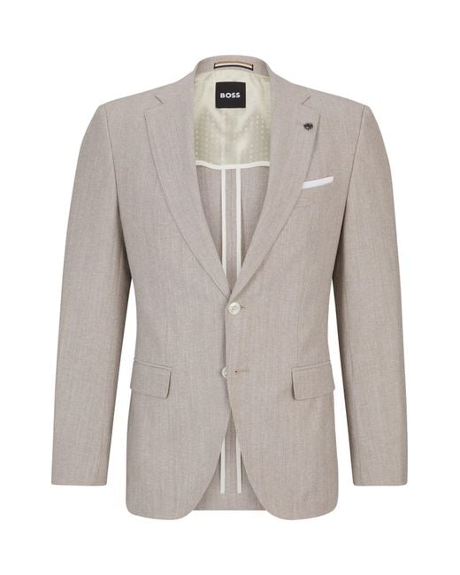 Boss Natural Slim-fit Jacket for men