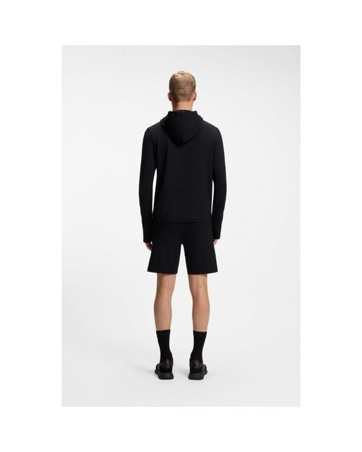 Boss Black Active Hoodie With Thumbholes And Moisture Management for men