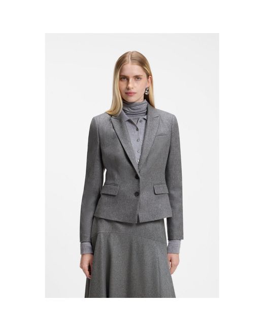 Boss Gray Slim-Fit Blazer