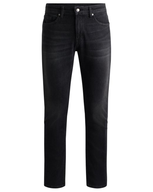 Boss Schwarze Slim-Fit Jeans aus bequemem Stretch-Denim in Blue für Herren