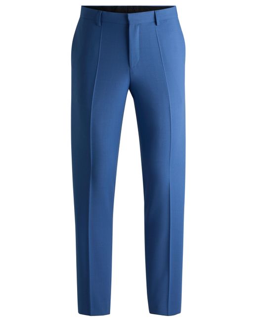 HUGO Blue Slim-fit Trousers In Performance-stretch Fabric for men