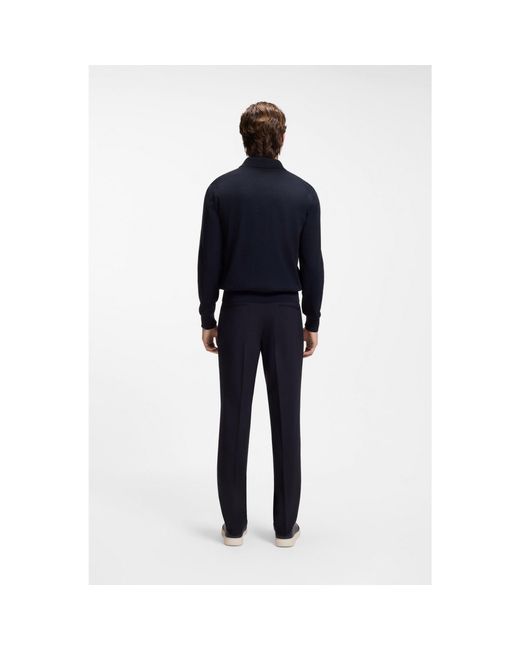 Boss Blue Regular-Fit Knit Polo for men