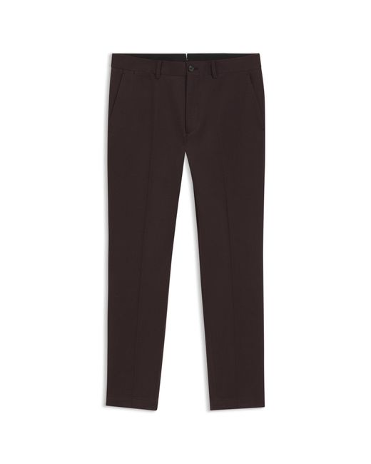 Boss Brown Slim-Fit Trousers for men