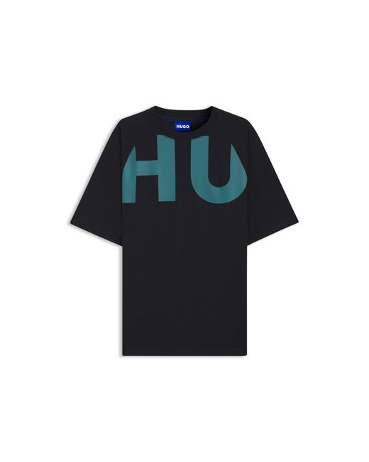 HUGO Black Loose-Fit T-Shirt for men