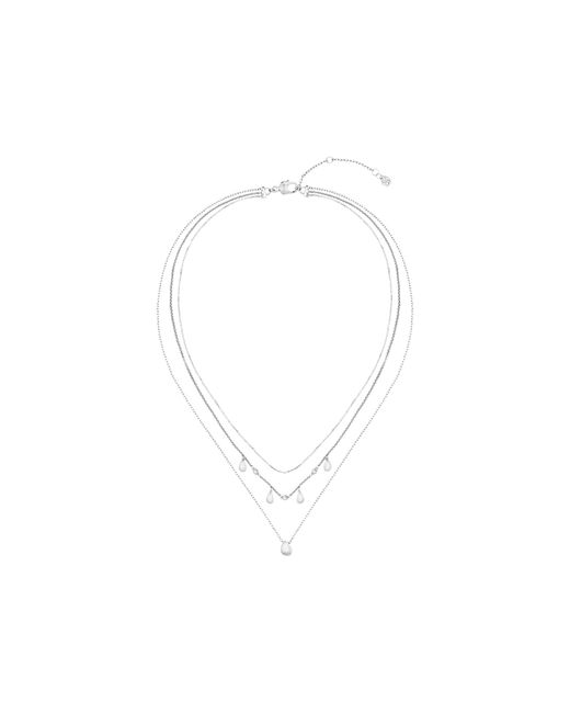 Boss Metallic Three-Layer-Tone Necklace With Droplet Charms