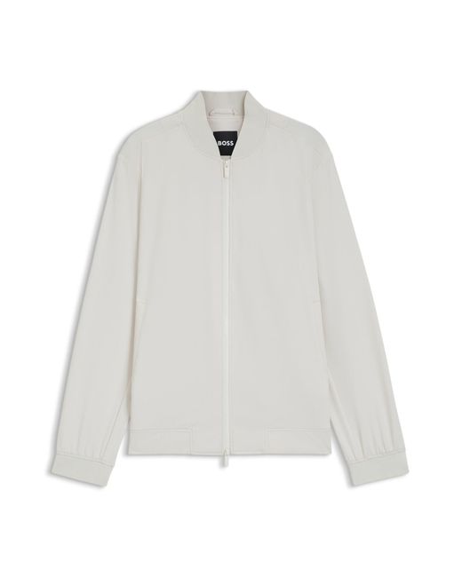 Boss Wasserabweisende Jacke Aus Performance-Stretch-Gewebe in White für Herren