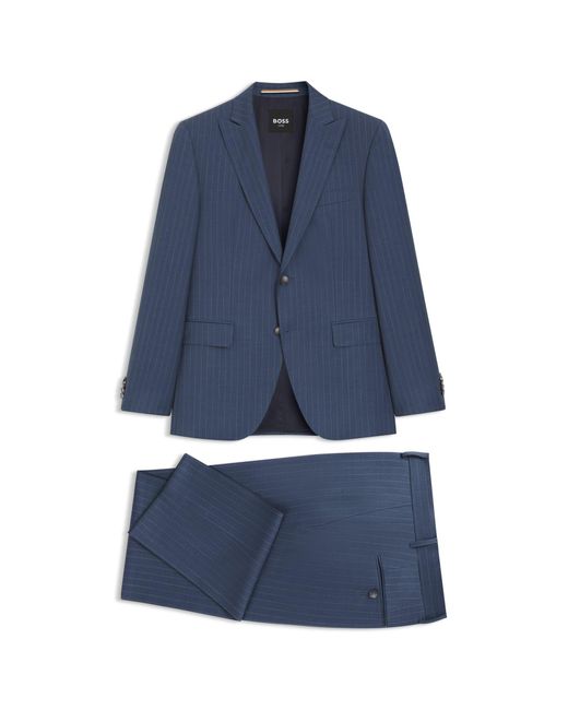 Boss Blue Two-Piece Regular-Fit Suit for men