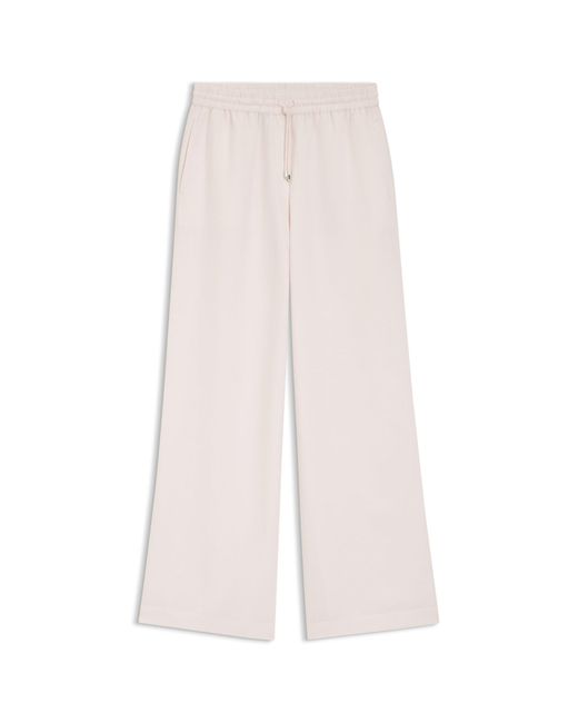 Boss Pink Wide-Leg Trousers With Elasticated Waistband