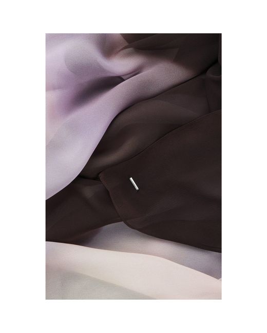Boss Multicolor Chiffon Shawl With Logo Rivet