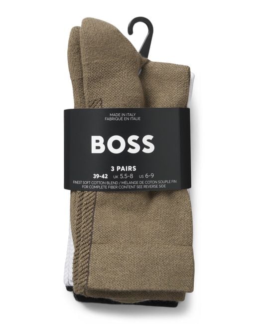 Boss Set Van Drie Paar Sokken Met Gestructureerde Bies in het Black voor heren