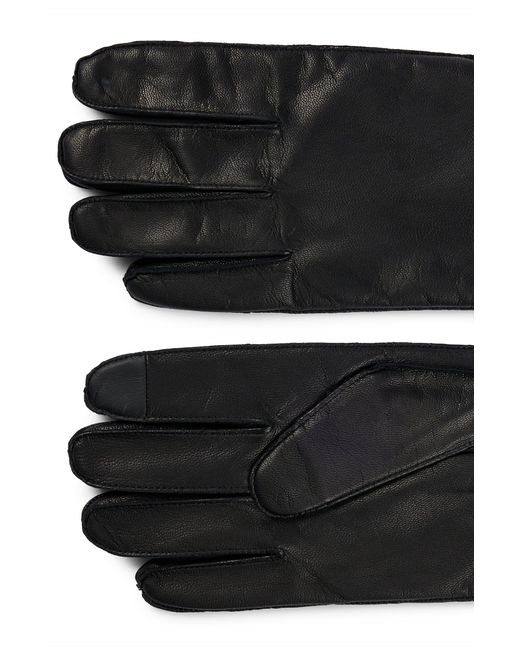 Hugo boss leather sale gloves