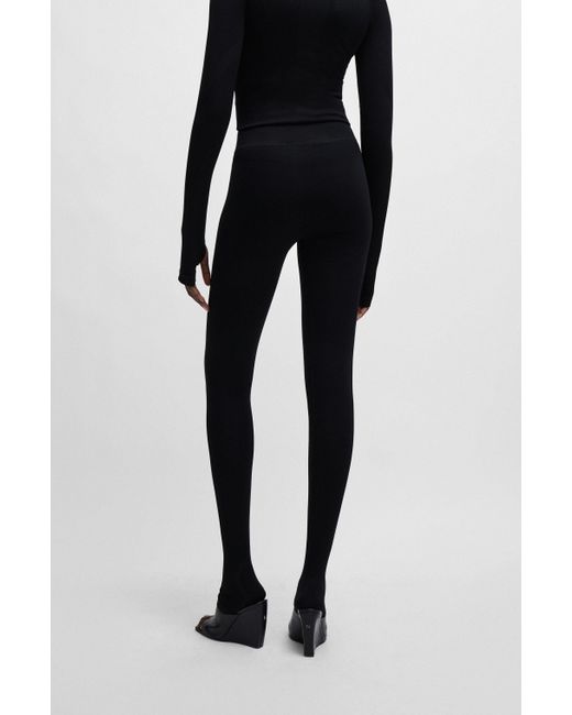 Boss Black Naomi X Stretch-jersey leggings With Branded Waistband