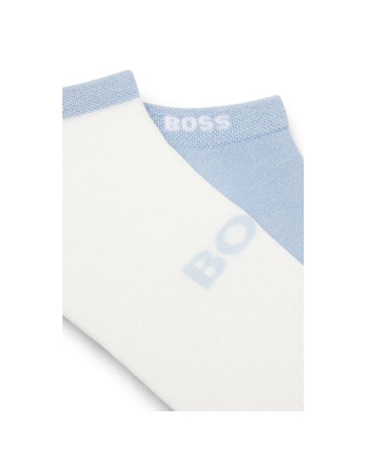Boss Blue Two-Pack Ankle Socks for men