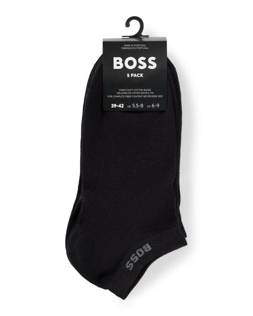 Boss Black Fünfer-Pack Knöchellange Socken Mit Logo-Details