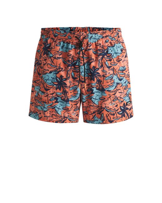 Boss Red Orange Men's Swim Shorts Size M for men