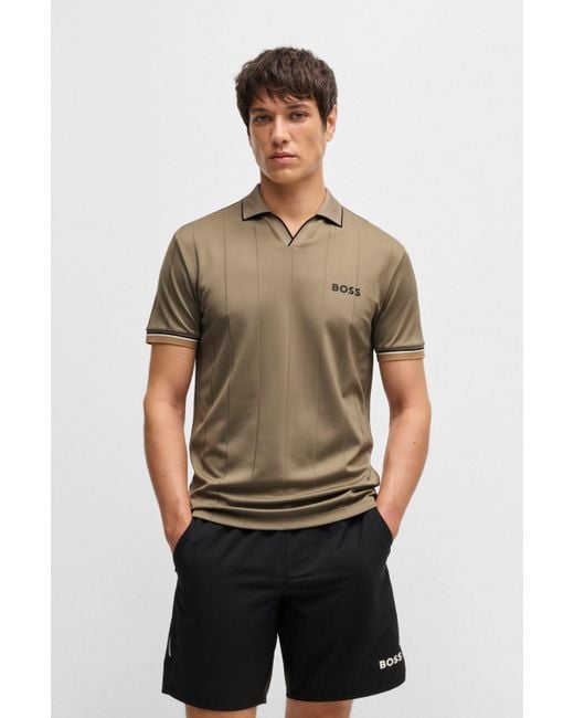 Boss Green X Matteo Berrettini Active Polo Shirt With Four-way Stretch for men