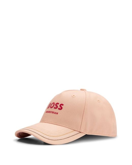 Boss Pink Equestrian Cap With Logo