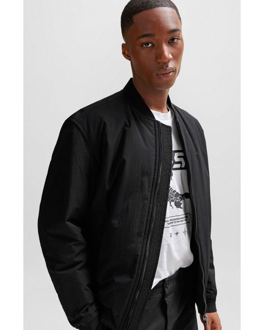 Boss Black Relaxed-fit Jacket In Mixed Water-repellent Materials for men