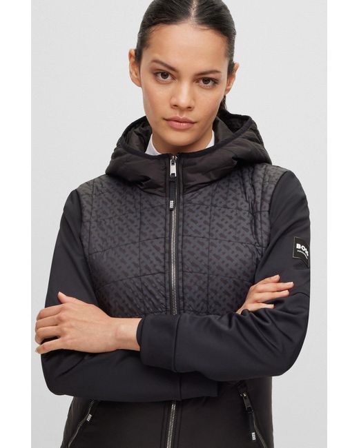 Boss Black Equestrian Padded Softshell Jacket With Signature Details
