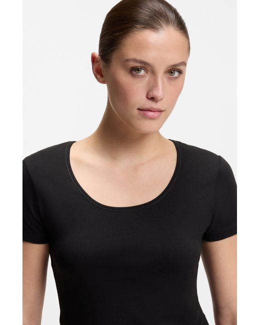 HUGO Set Van Twee Underwear T-Shirts Van Katoen in het Black