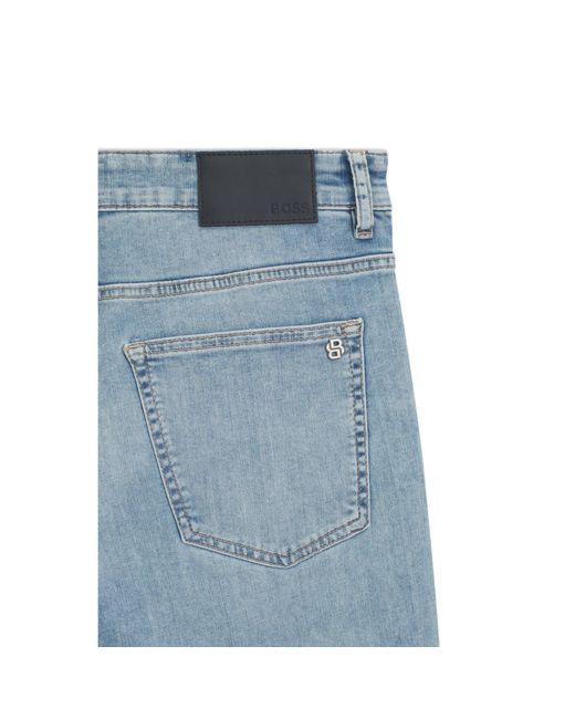Boss Blue Delaware Slim-Fit Jeans for men