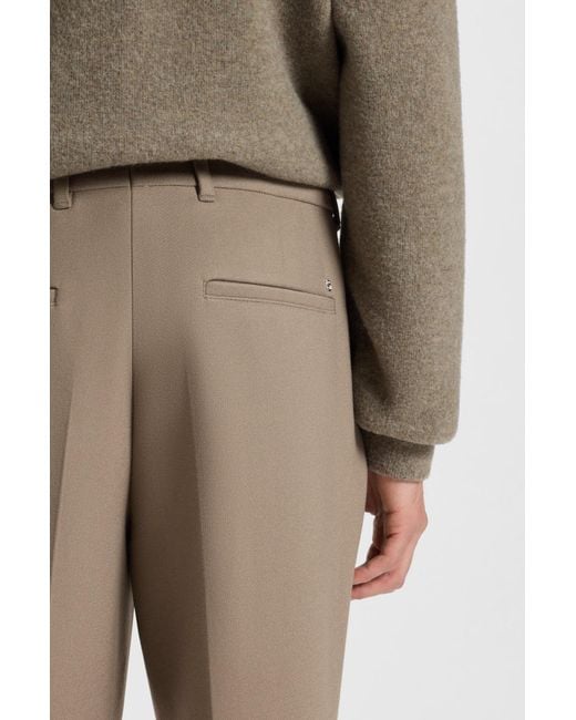 Boss Tapered-Fit Hose Aus Stretch-Gewebe in Natural für Herren