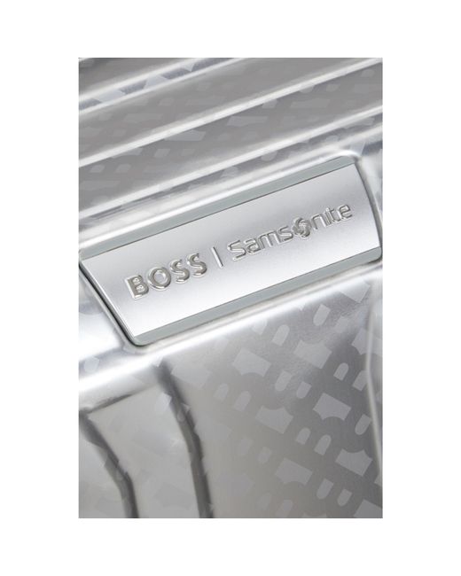 Boss Gray X Samsonite Aluminium Suitcase 76Cm for men