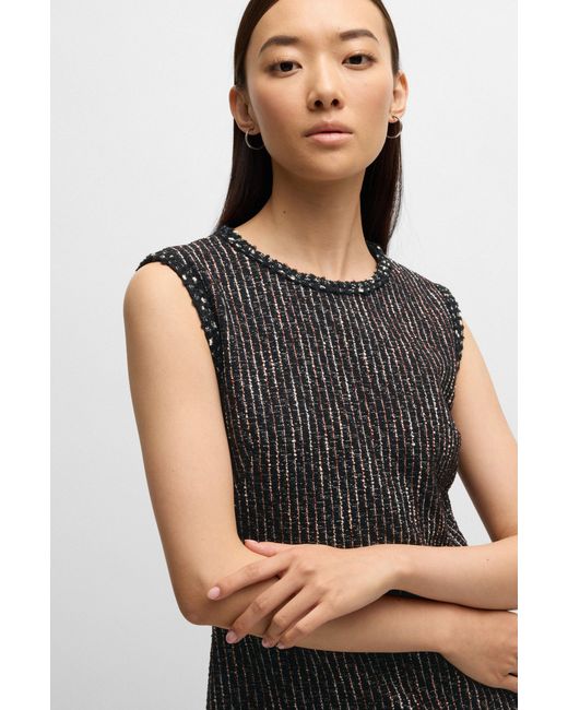 Boss Black Patterned Women's Business Dresses Size 12