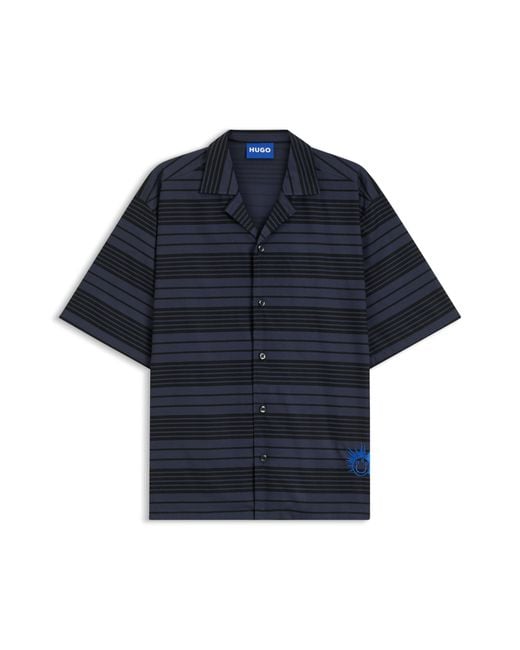 HUGO Dark Blue Men's Casual Shirts Size M for men