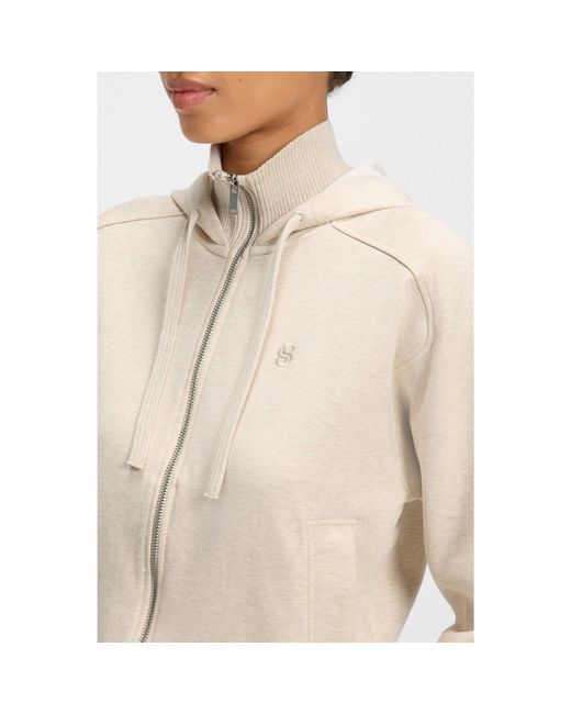 Boss Natural Cotton-Jersey Hooded Jacket With Double B Monogram