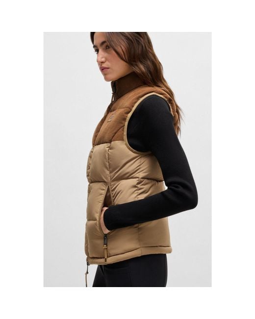 Boss Brown Equestrian Waterproof Gilet With Corduroy Trim
