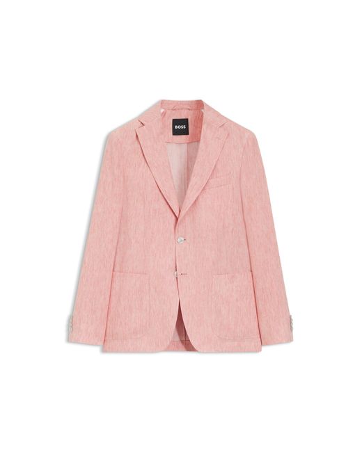 Boss Pink Slim-Fit Blazer for men