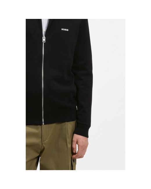 HUGO Black Slim-Fit Knitted Jacket for men