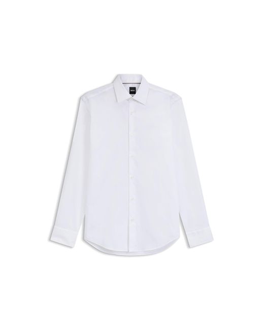 Boss White Regular-Fit Shirt for men