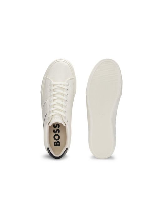 Plain white leather trainers outlet