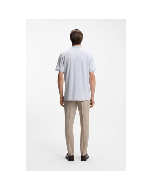 Boss White Pallas Polo Shirt for men