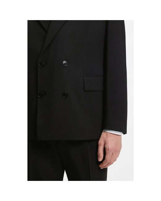 HUGO Black Double-Breasted Suit Jacket for men