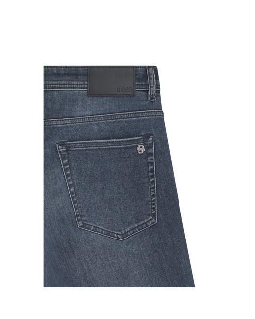 Boss Blue Delaware Slim-Fit Jeans for men