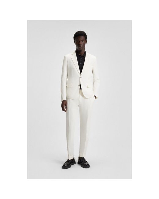 HUGO White Slim-Fit Suit for men