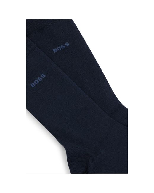 Boss Blue Organic Cotton Regular-Length Socks for men