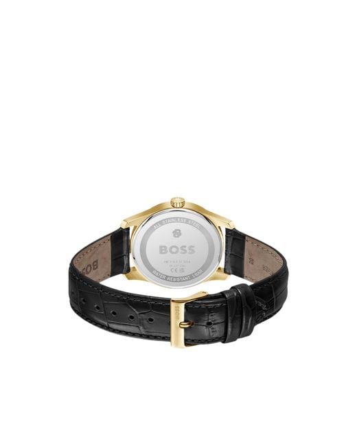 Boss Black Principle Prestige Watch With Textured Dial for men