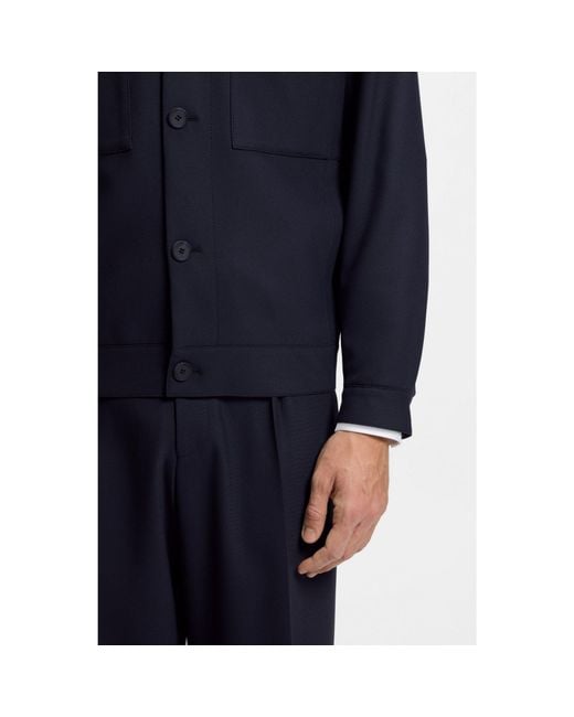 HUGO Blue Slim-Fit Suit Jacket for men